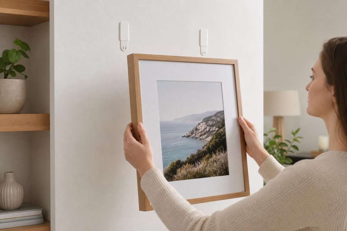 Comment accrocher un tableau sans percer : méthodes discrètes, solides et sans traces
