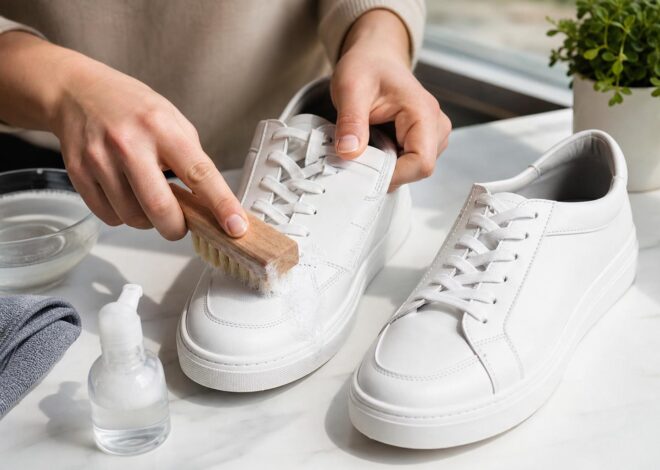 Nettoyer ses baskets blanches en cuir : gestes sûrs, pièges cachés et résultat durable