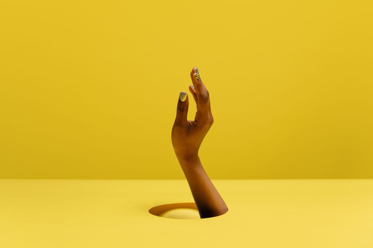 jaune fluo nail idées art