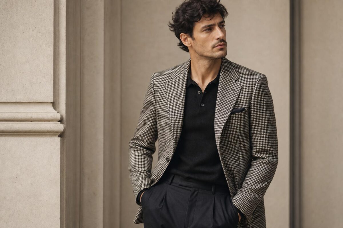 Veste homme pied-de-poule : l’élégance qui ose l’originalité au quotidien, sans effort